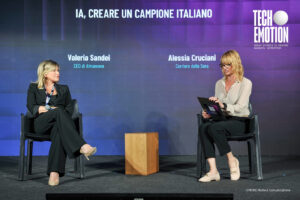Valeria Sandei, CEO di Almawave e Alessia Cruciani, giornalista al Corriere della Sera