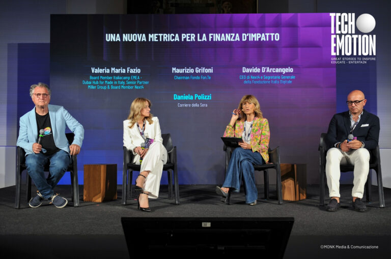Maurizio Grifoni, Chairman Fondo Fon.Te, Valeria Maria Fazio, Board member Italiacamp EMEA - Dubai Hub for Made in Italy, Senior Partner Miller Group and Board member Next4, Daniela Polizzi, Journalist at Corriere della Sera and Davide D’Arcangelo, CEO Next4