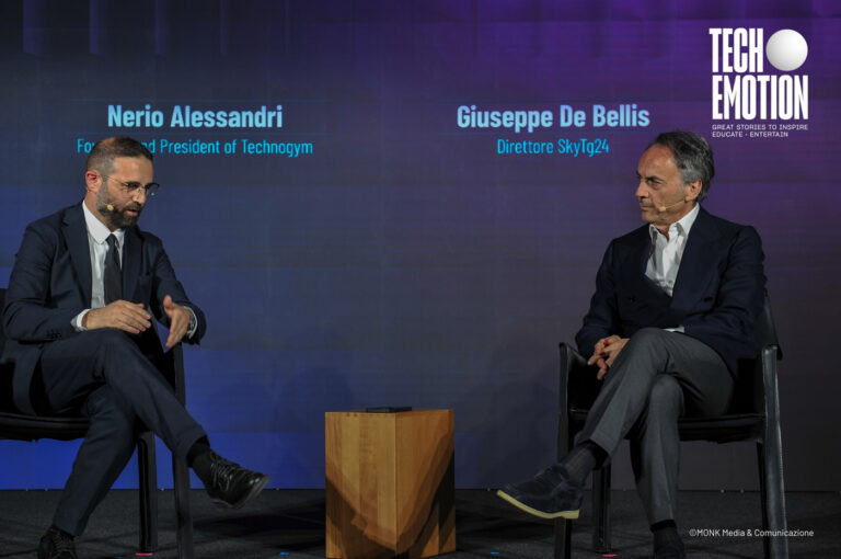 Giuseppe De Bellis, SkyTG24 Director and Nerio Alessandri, Founder and President of Technogym